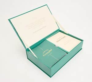 gratitude card box and journal